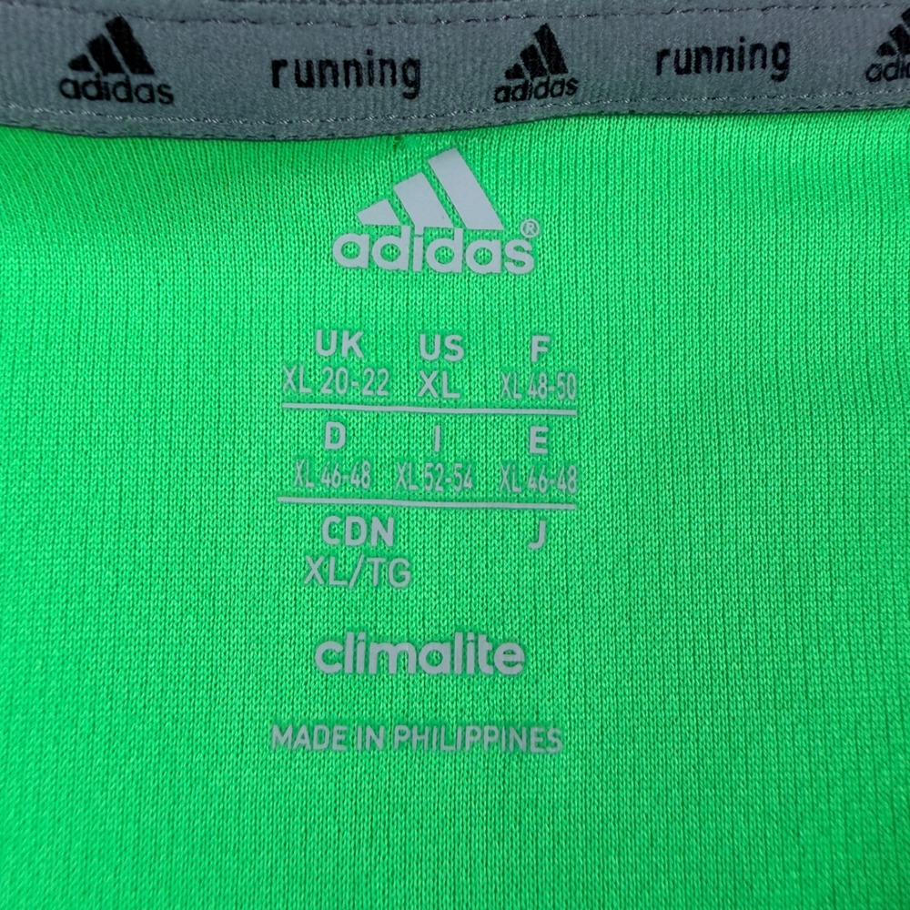 Adidas Climalite Running Shirt Women's XL Green Short Sleeve Athletic Tee - Picture 4 of 8